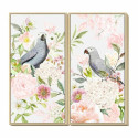 Maal DKD Home Decor 60 x 4 x 120 cm Kwiaty Shabby Chic (2 Ühikut)