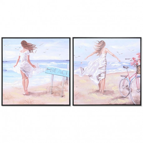 Maal DKD Home Decor 83 x 3,5 x 83 cm Vahemere (2 Ühikut)