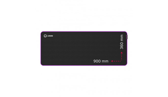 Lorgar Main 319, Gaming mouse pad, High-speed surface, Purple anti-slip rubber base, size: 900mm x 3