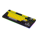 LORGAR KBP70TKLW, Wireless TKL Mechanical Gaming Keyboard Pro, Black/yellow, EN layout