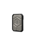 MagSafe kaarditasku tugijalaga Magnetic Wallet, must/titaan, magnetkinnitusega, Urban Armor Gear (UA