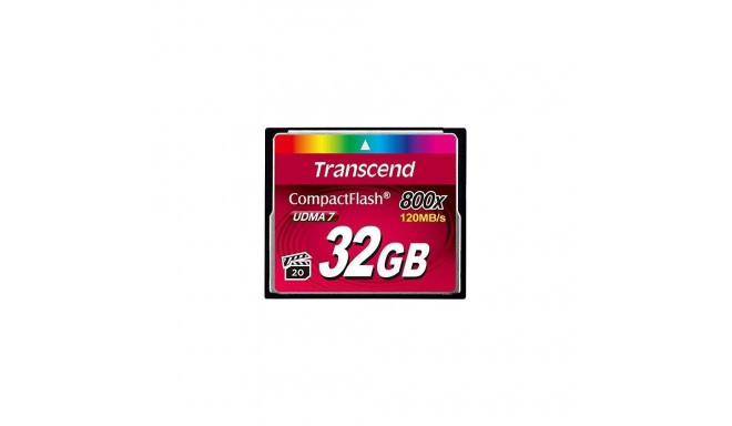 "CARD CompactFlash Card 32GB Transcend TS32GCF800. MLC"