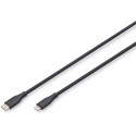 "DIGITUS USB 2.0 Kabel Typ C-Lightning Silikon 0.5m MFI schwa"