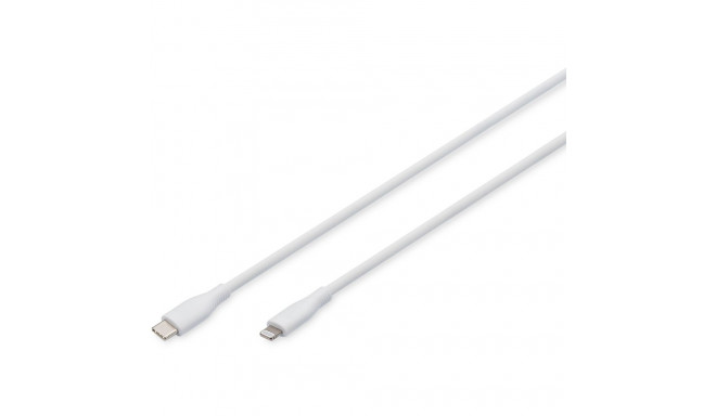 "DIGITUS USB 2.0 Kabel Typ C-Lightning Silikon 2m weiß"