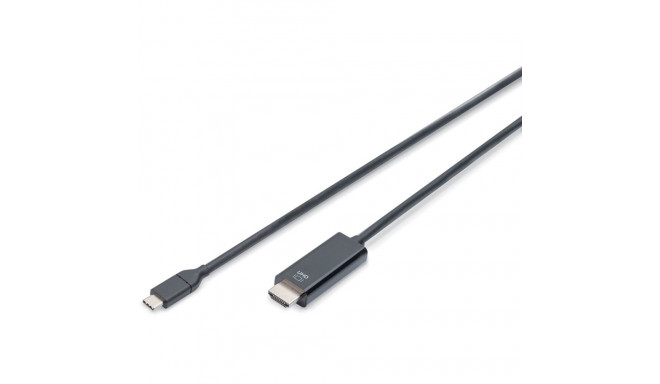 "DIGITUS USB C Adapterkabel Typ C -HDMI A 4K St/St 2.0m, sw"