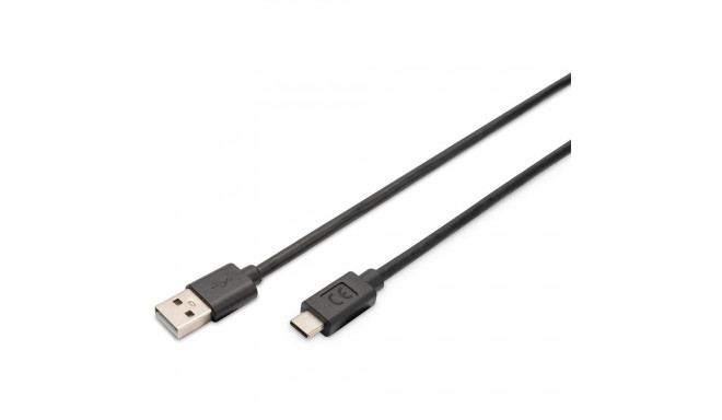 "DIGITUS USB 2.0 Anschlusskabel Typ C -A St/St 3.0m, sw"