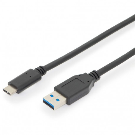 "DIGITUS USB 2.0 Anschlusskabel Typ C -A St/St 1.0m, sw"