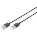 "DIGITUS USB 2.0 Anschlusskabel Typ A -A St/St 1.0m. sw"
