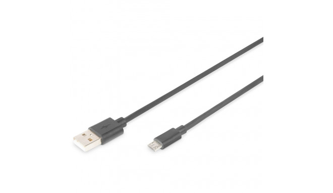 "DIGITUS USB 2.0 Anschlusskabel Typ A -mikro B St/St 1.8m sch"