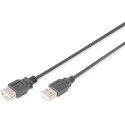 "DIGITUS USB 2.0 Verlängerungskabel Typ A -A St/Bu 5.0m schw"