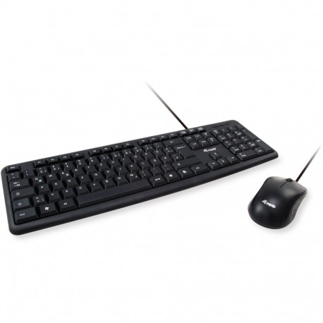"Equip Kabelgebundene Kombi Keyboard+Mouse. schwarz. deutsch"