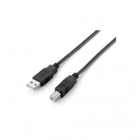 "Equip USB Kabel 2.0 A-B St/St 2.00m schwarz Polybeutel"
