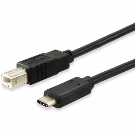 "Equip USB Kabel 2.0 C-B St/St 1.00m schwarz Polybeutel"
