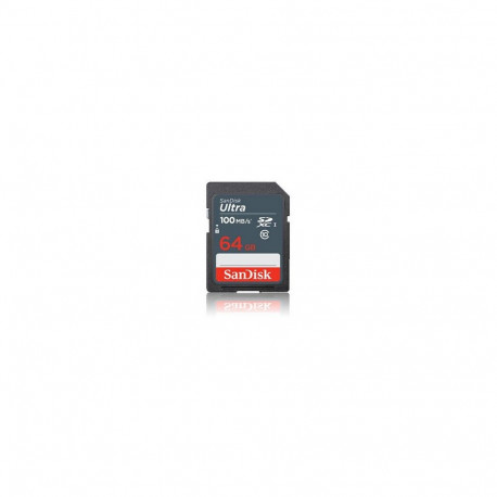 "CARD 64 GB SanDisk Ultra - 64 GB - SDXC - Klasse 10 - UHS-I - 100 MB/s - Class 1 (U1)"