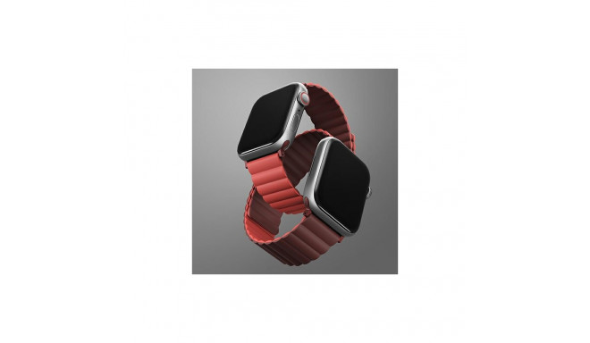 UNIQ Revix Strap Apple Watch Series 1/2/3/4/5/6/7/8/SE/SE2 38/40/41mm Reversible Magnetic maroon-cor