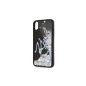 Karl Lagerfeld KLHCI65KSIGMU iPhone XsMax black hard case Signature Liquid Glitter Sequins