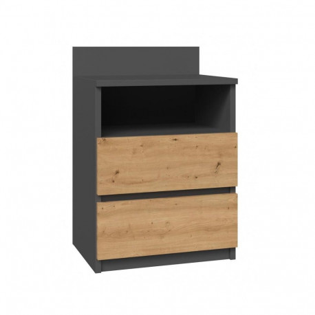 NIGHTSTAND MALWA OAK/GREY 40X32X59CM