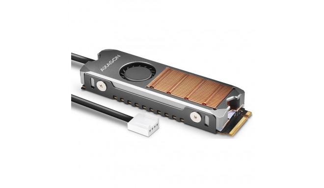 AXAGON CLR-M2FAN active fan - M.2 SSD 80mm SSD copper body silicone thermal pads height 13mm