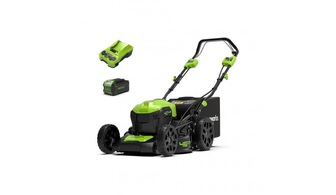 Greenworks 40V akutoitega muruniiduk, 46 cm komplekt, laadija + 1 4Ah aku (GD40LM46SPK4)