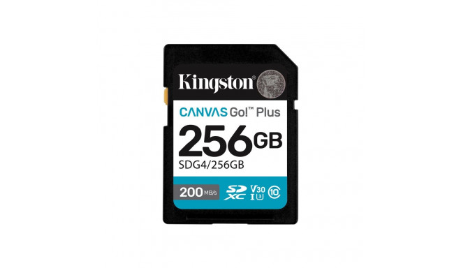KINGSTON 256GB SDXC Canvas Go Plus Gen4 200MB/s C10 UHS-I U3 V30