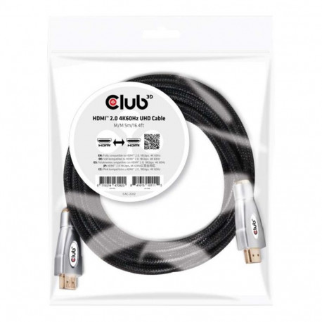 CLUB 3D HDMI 2.0 4K60Hz UHD kaabel 5 m