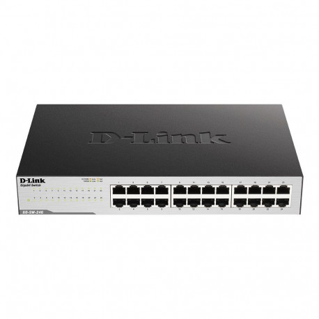 D-Link GO-SW-24G - Unmanaged - L2 - Gigabit Ethernet (10/100/1000) - Full duplex - Rack mounting - 1