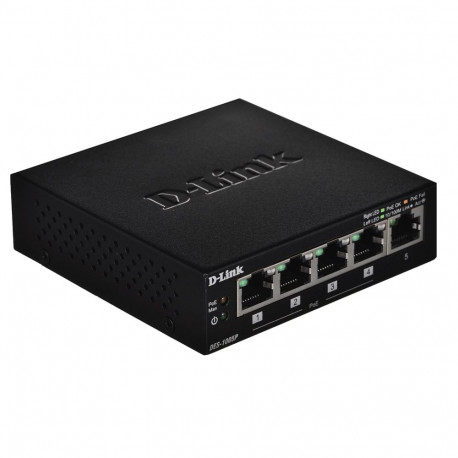 D-Link DES-1005P network switch Unmanaged Black Power over Ethernet (PoE)