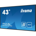 iiyama PROLITE LE4341S-B2 Digital signage flat panel 108 cm (42.5") LCD 350 cd/m² Full HD Black 18/7