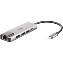 D-Link DUB-M520 laptop dock/port replicator Wired Thunderbolt 3 Aluminium