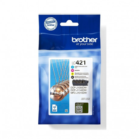 Brother LC-421VAL PagePack 4 tk originaal standardne must, tsüaan, magenta, kollane
