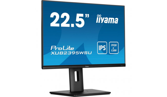 iiyama ProLite 22.5” 1920 x 1200 IPS-paneeliga monitor kõrguse reguleerimisega jalaga