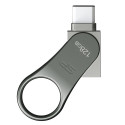 Silicon Power mälupulk 128GB Mobile C80 USB/USB-C 3.1 Gen 1, titanium