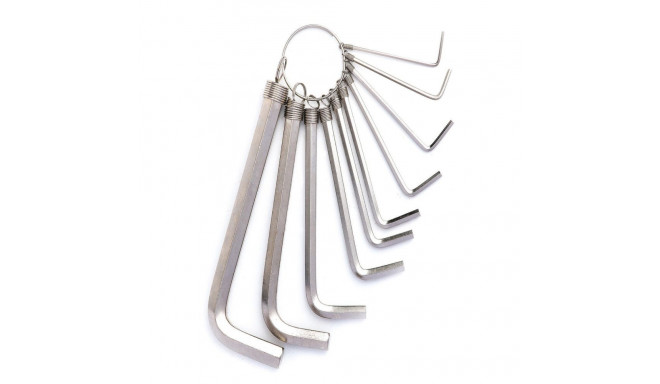 Hex Key Sets 1.5-10mm Deli Tools EDL3100 (silver)