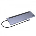 HUB USB-C 11in1 USB-C, RJ45, PD 100W; D1022B