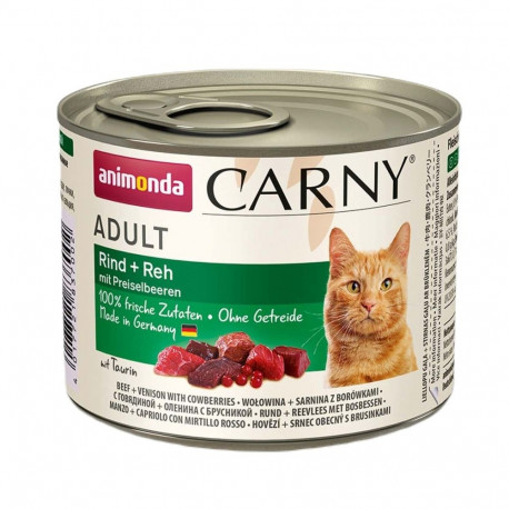 Cat Food - ANIMONDA Carny Adult Beef, Venison & Blueberries 200g Can