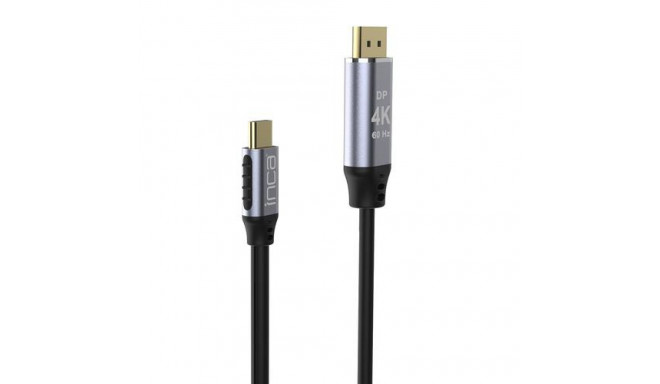 Inca ITCD-20 video cable adapter 2 m USB Type-C HDMI Black, Silver