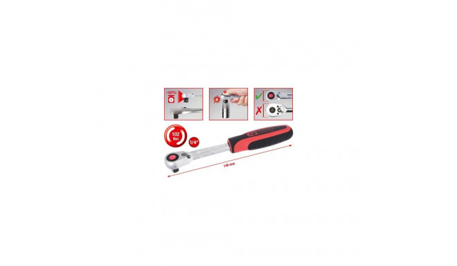 KS Tools 920.1490 ratchet wrench Chromium-vanadium steel 72 pc(s)
