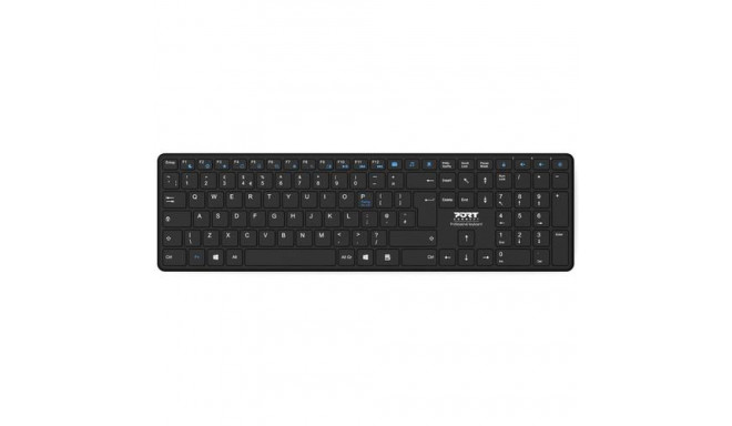 Port Designs 900903-R-DE keyboard Home Bluetooth QWERTZ German Black