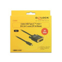 DeLOCK 2m, USB-C/DVI 24+1 USB graphics adapter 3840 x 2160 pixels Black
