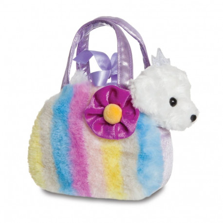 AURORA Fancy Pals Плюш - Собака в фиолетовой сумке, 20 см
