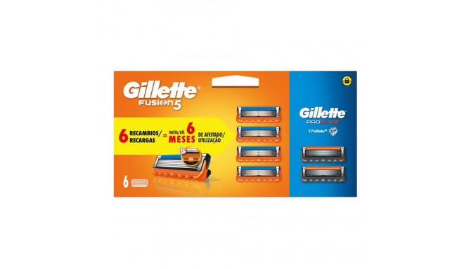 GILLETTE FUSION 5 CUCHILLAS PACK 4 RECARGAS +2 RECAMBIOS PROGLIDE 4UN