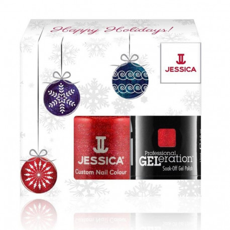 JESSICA CUSTOM NAIL COLOUR ESMALTE DE UÑAS EDICION HAPPY HOLIDAYS 15ML + JESSICA PROFESSIONAL GELERA
