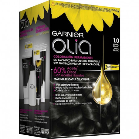 Dye No Ammonia Garnier Olia Ebony Black Nº 1.0-negro Nº 1,0 Negro Ebano (1 Unit)