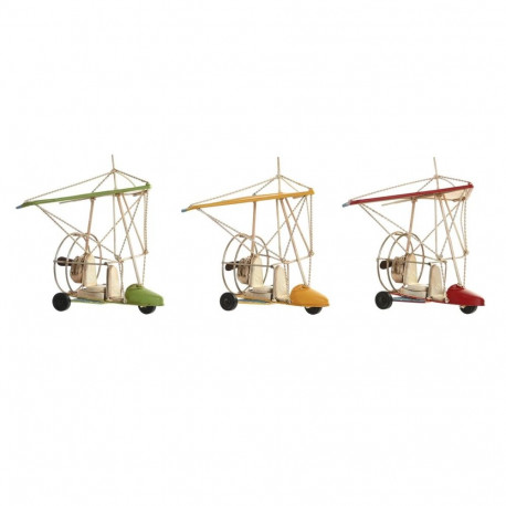 Dekoratiivkuju DKD Home Decor Kollane Punane Roheline Vintage 32 x 18,5 x 25 cm (3 Tükid, osad)