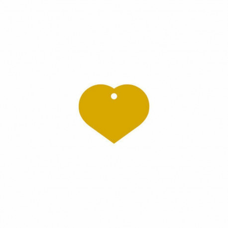 Identification plate for collar Imarc Heart Yellow Golden