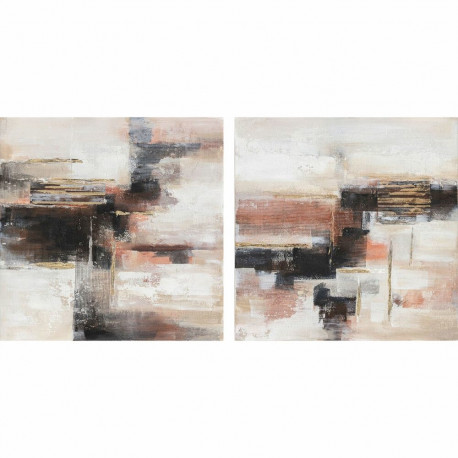 Maal DKD Home Decor 90 x 2,4 x 90 cm Abstraktne Kaasaegne (2 Ühikut)