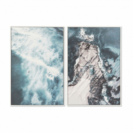 Картина DKD Home Decor 62,5 x 4,5 x 93 cm Море и океан (2 штук)