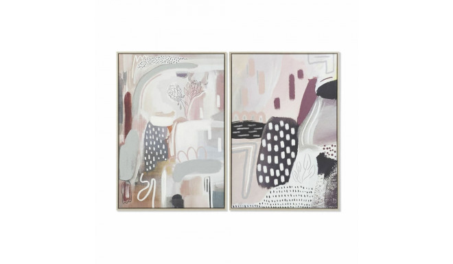 Maal DKD Home Decor 63 x 4,5 x 93 cm Abstraktne Linna (2 Ühikut)