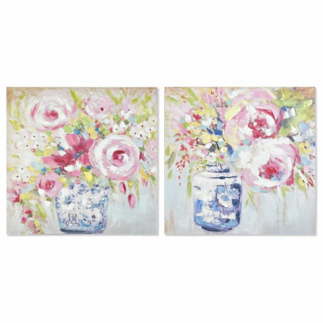 Картина DKD Home Decor 80 x 3 x 80 cm Ваза для цветов традиционный (2 штук)
