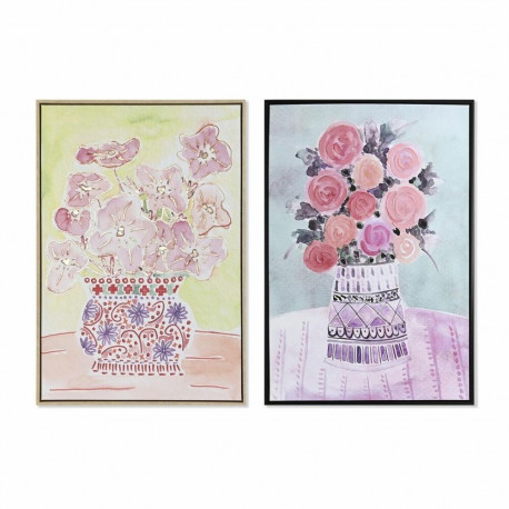 Maal DKD Home Decor 36 x 4 x 93 cm Vaas Shabby Chic (2 Ühikut)